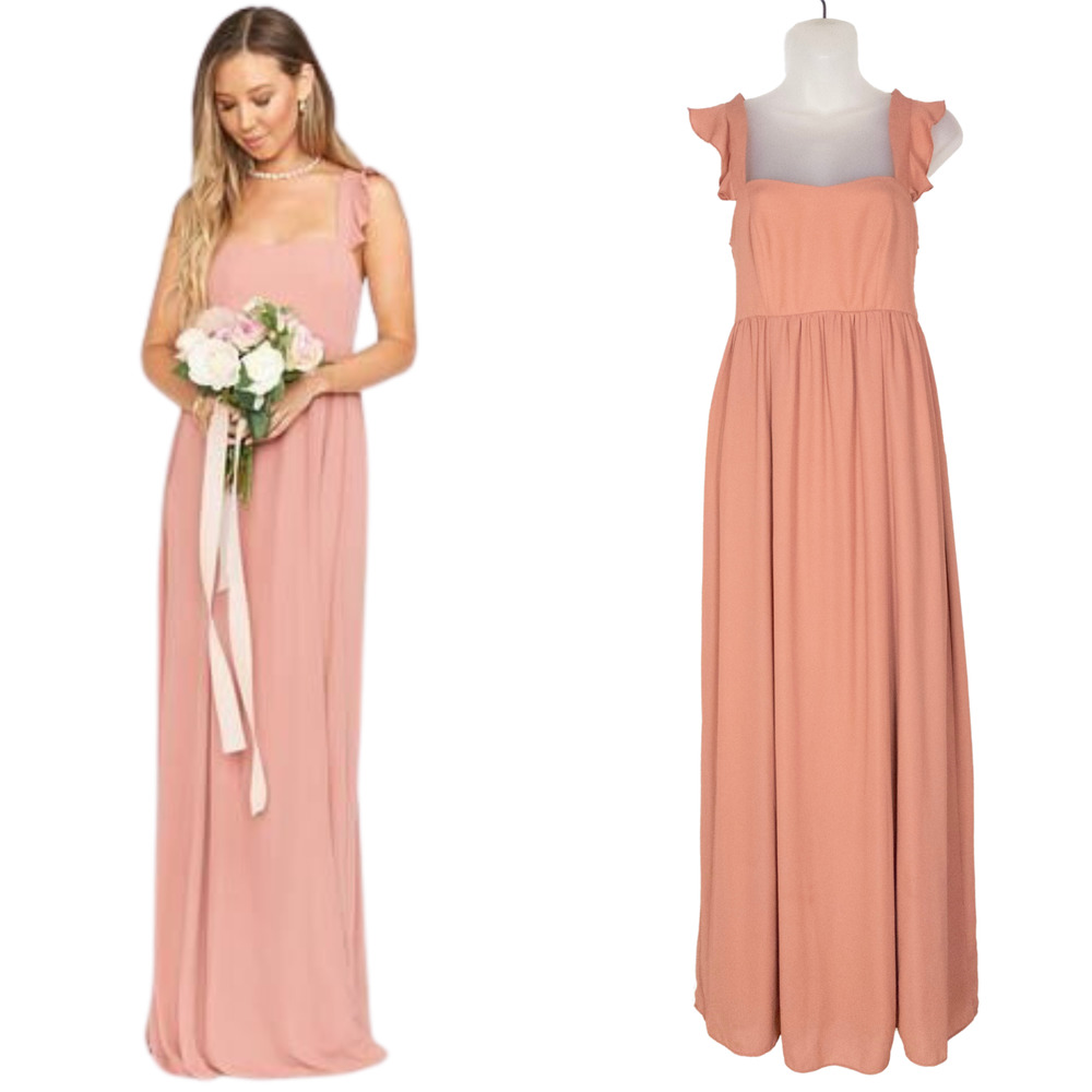 SHOW ME YOUR MUMU June Maxi Dress Rustic Mauve Crisp Smocked Back Women's Medium